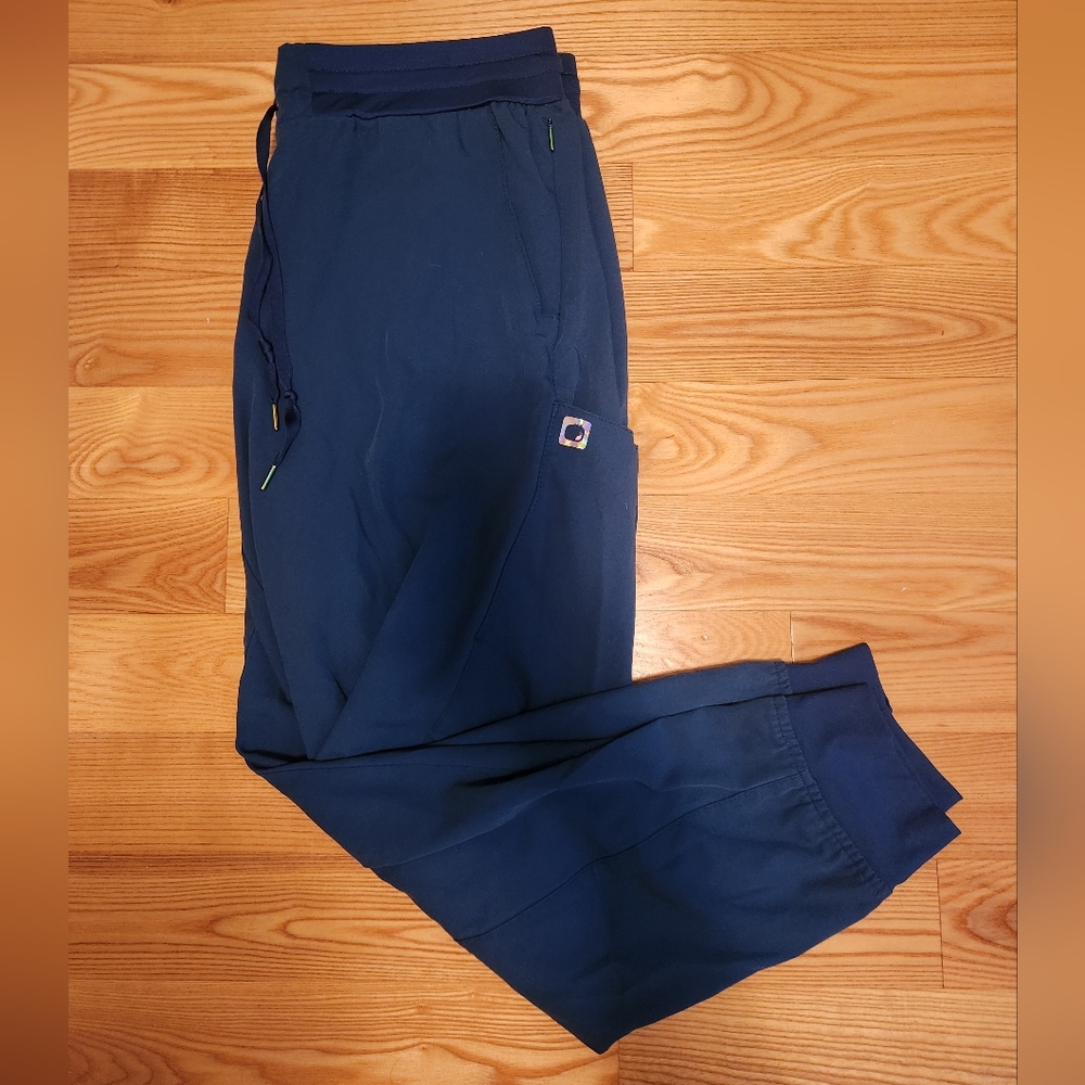 Wonderwink Aero Caribbean Blue cargo jogger scrub pants, women's XL